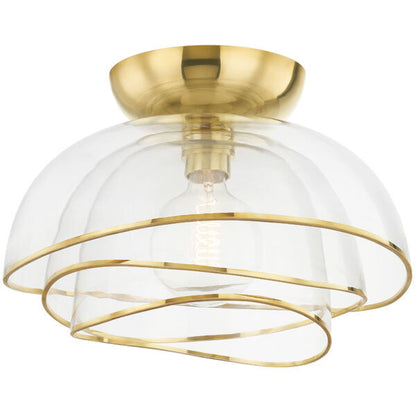 Corbett Lighting ESME Flush Mount in Vintage Polished Brass 358-17-VPB