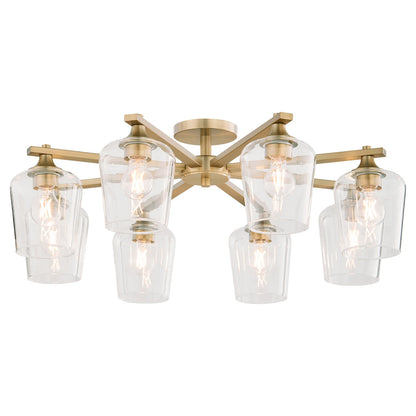 Quorum  Veno 8 Light Ceiling Mount - Aged Brass 358-8-80