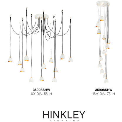 Hinkley Lighting Nula Large Multi Tier Shell White 35908SHW