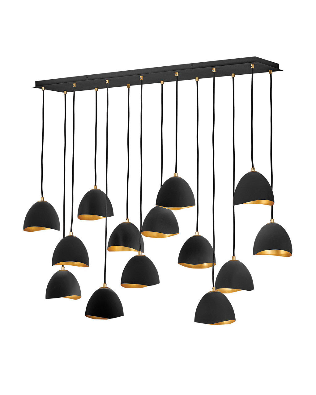 Hinkley Lighting Nula Fourteen Light Linear Shell Black 35909SHB