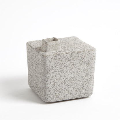 Global Views Square Chimney Vase-Grey-Small 7.10381