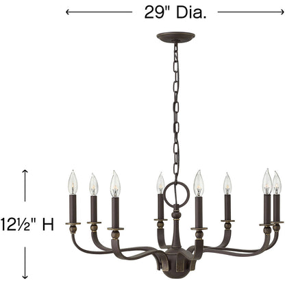 Hinkley Lighting Rutherford Medium Single Tier Oil Rubbed Bronze 3598OZ