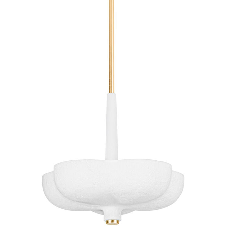 Corbett Lighting RIMINI Pendant in Gold Leaf / Gesso White 360-20-GL/GSW