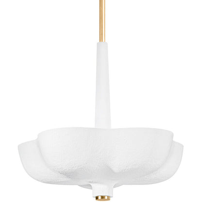 Corbett Lighting RIMINI Pendant in Gold Leaf / Gesso White 360-30-GL/GSW