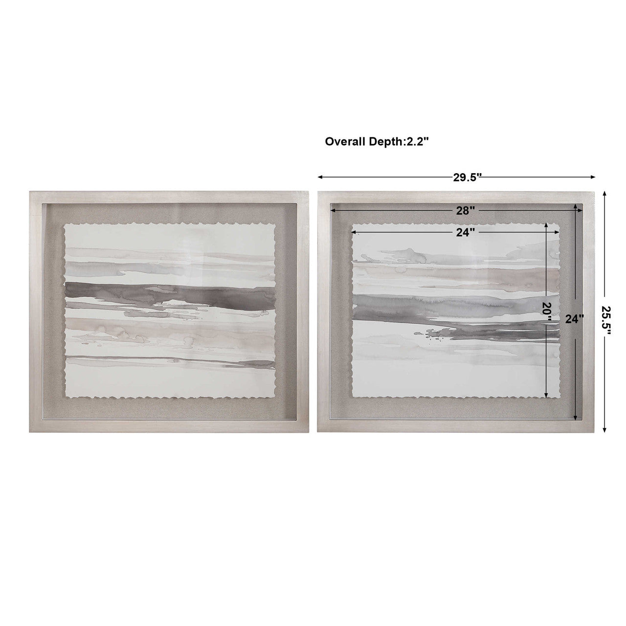 Uttermost Neutral Landscape Framed Prints Set/2 36114