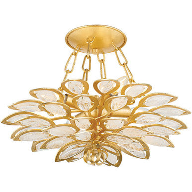 Corbett Lighting VITTORIA Semi Flush in Gold Leaf 363-18-GL