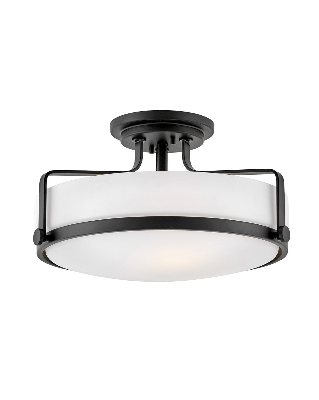 Hinkley Lighting Harper Large Semi-Flush Mount Black Integrated LED Bulb(s) 3643BK-LED