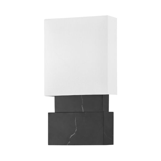 Hudson Valley Lighting Haight Wall Sconce in Black Marble 3652-BM