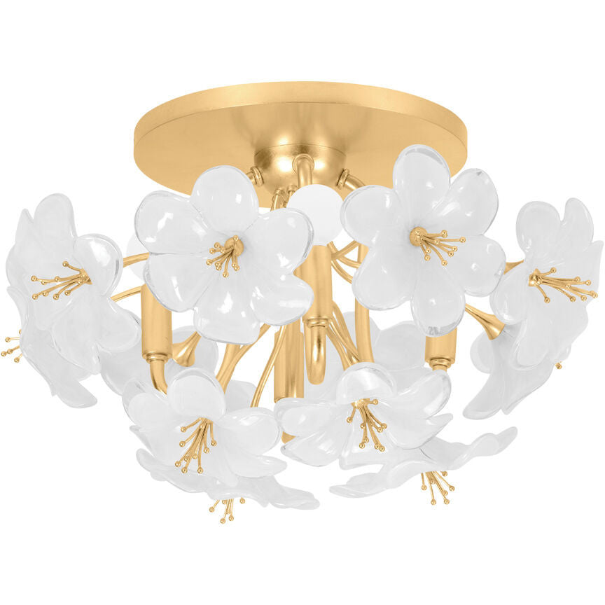 Corbett Lighting HYGEA Flush Mount in Gold Leaf 367-04-GL