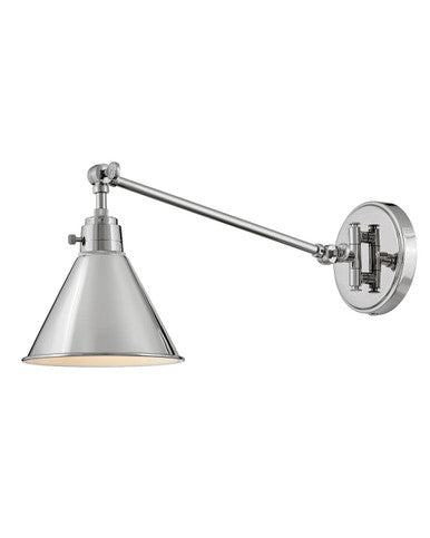 Hinkley Lighting Arti Single Light Sconce in Polished Nickel 3690PN