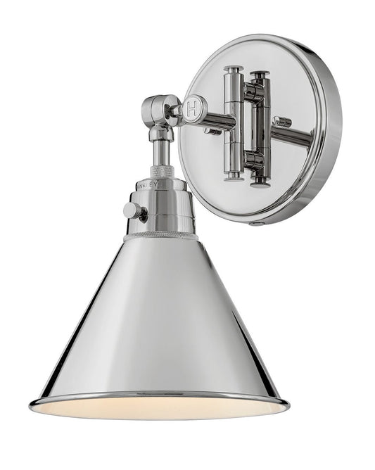 Hinkley Lighting Arti Single Light Sconce in Polished Nickel 3691PN