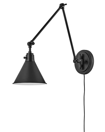 Hinkley Lighting Arti Medium Single Light Sconce Black 3692BK