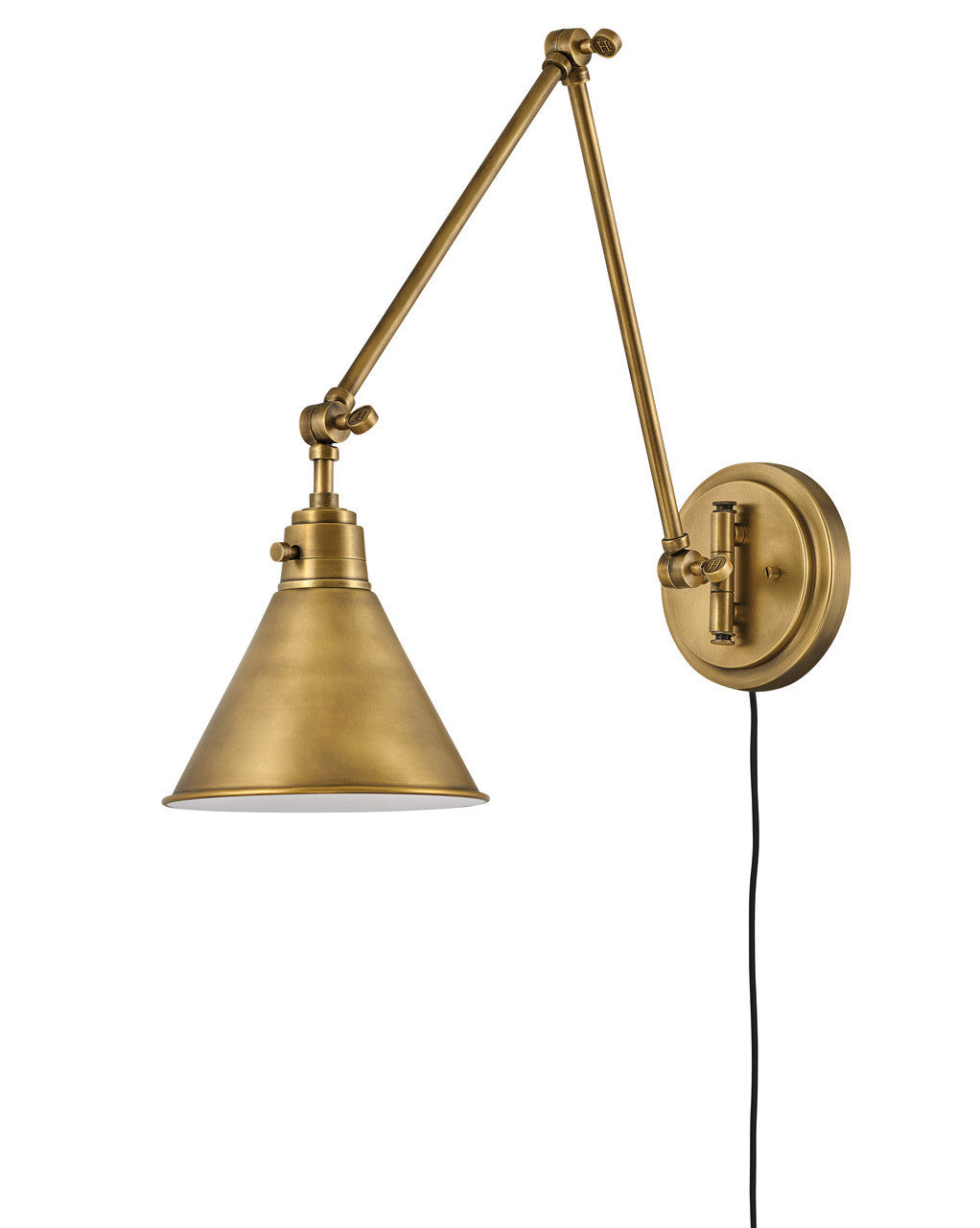 Hinkley Lighting Arti Medium Single Light Sconce Heritage Brass 3692HB