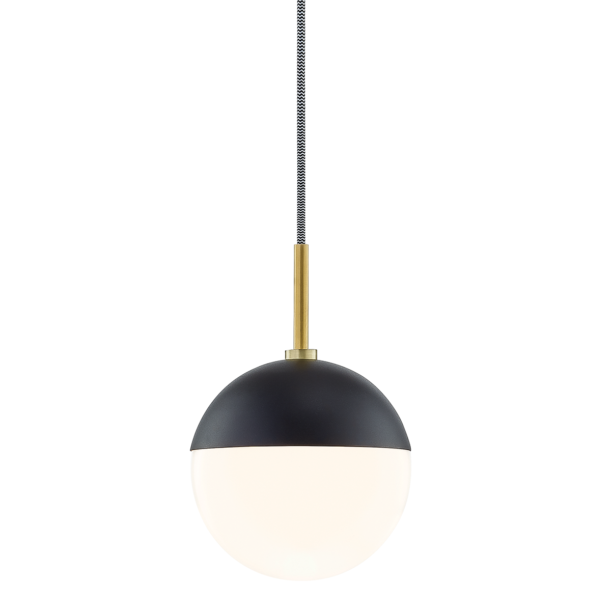 Mitzi 1 Light Pendant in Aged Brass/Black H344701-AGB/BK