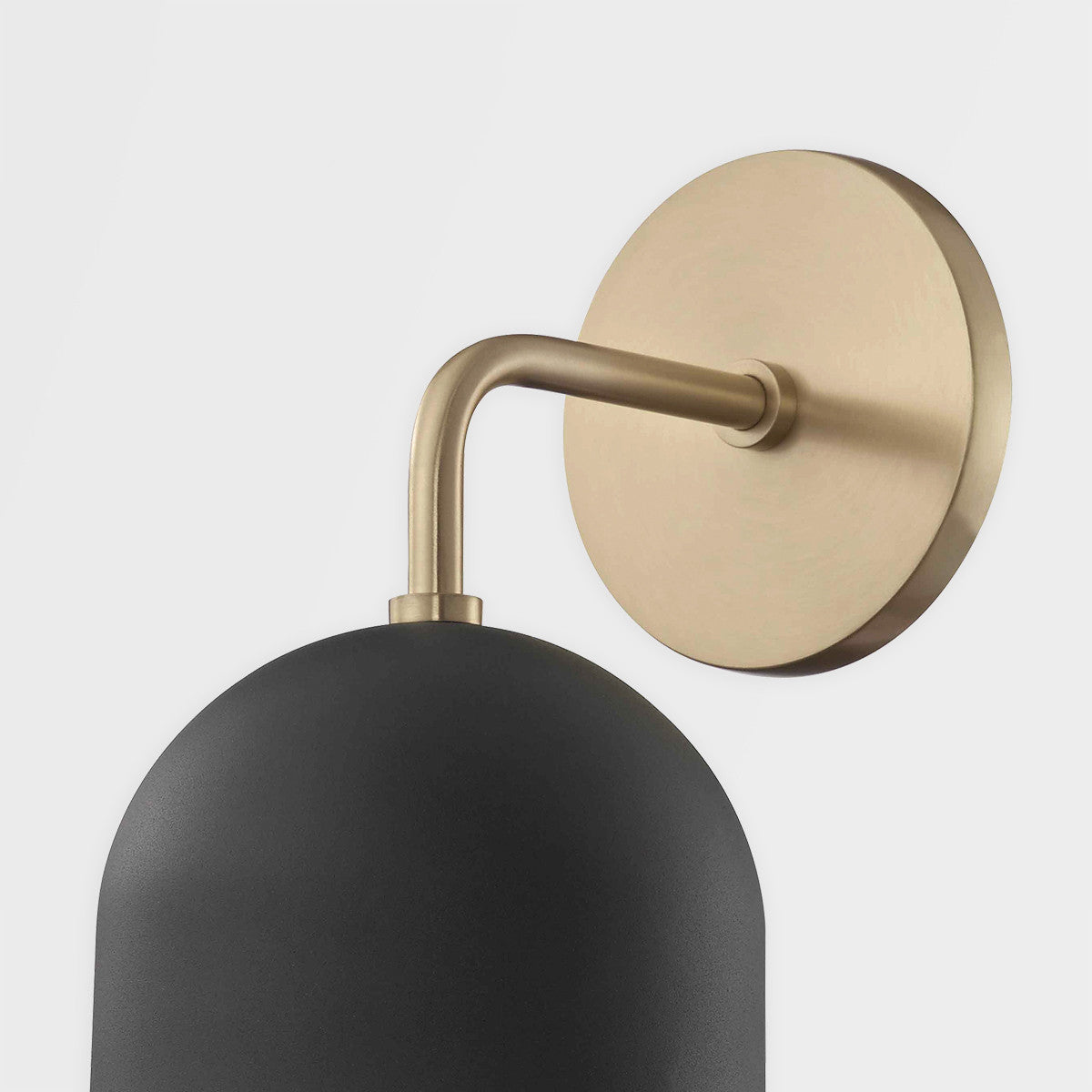 Mitzi 1 Light Wall Sconce in Aged Brass/Black H145101-AGB/BK