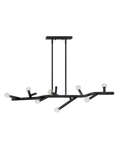 Hinkley Lighting Twiggy Eight Light Linear Black 37095BK