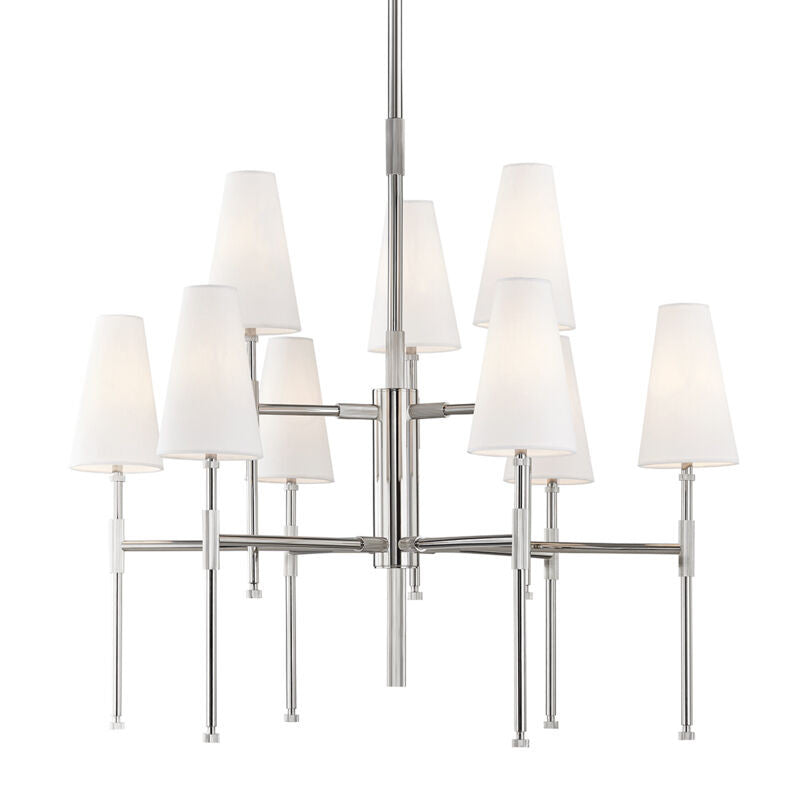 Hudson Valley Lighting Bowery Chandelier in Polished Nickel 3734-PN