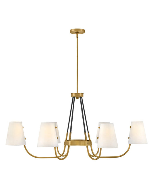 Hinkley Lighting Aston Six Light Linear in Heritage Brass 37388HB