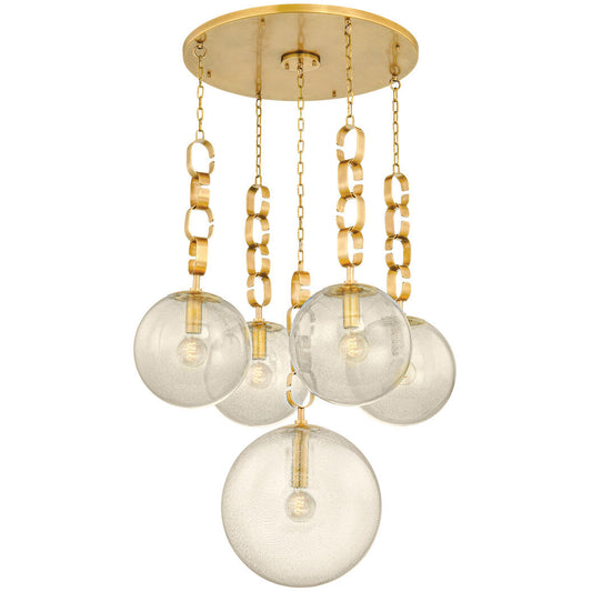 Corbett Lighting NESSA Chandelier in Vintage Brass 374-38-VB