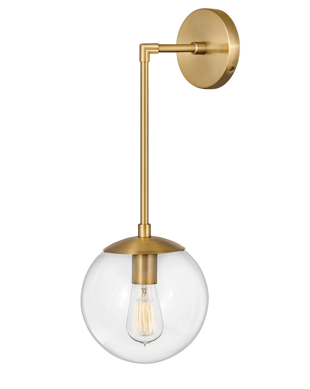 Hinkley Lighting Warby Single Light Sconce Heritage Brass 3742HB