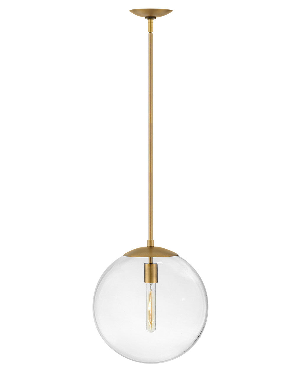 Hinkley Lighting Warby Medium Orb Pendant Heritage Brass 3744HB