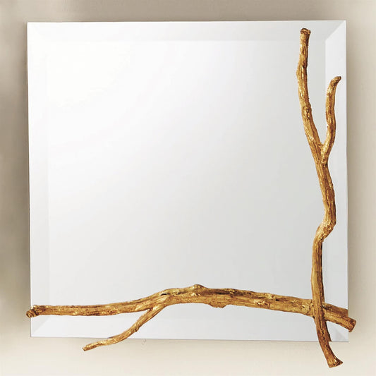 Global Views Twig Mirror Small Gold Leaf 7.80570