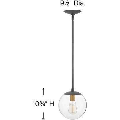 Hinkley Lighting Warby Small Pendant Aged Zinc 3747DZ