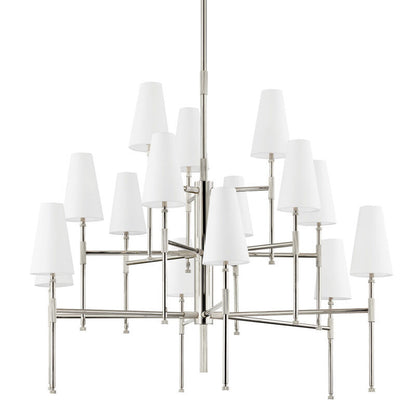 Hudson Valley Lighting Bowery Chandelier in Polished Nickel 3748-PN