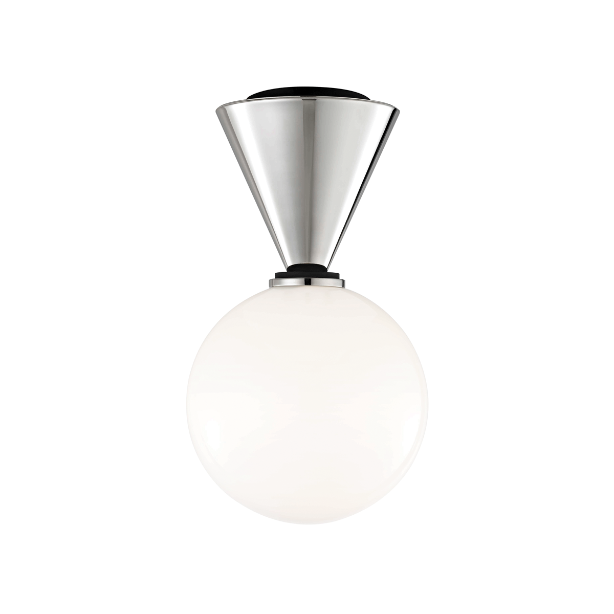 Mitzi 1 Light Flush Mount in Polished Nickel/Black H148501S-PN/BK