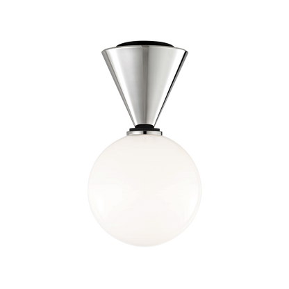 Mitzi 1 Light Flush Mount in Polished Nickel/Black H148501S-PN/BK