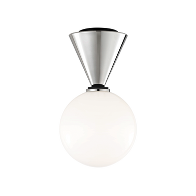 Mitzi 1 Light Flush Mount in Polished Nickel/Black H148501S-PN/BK