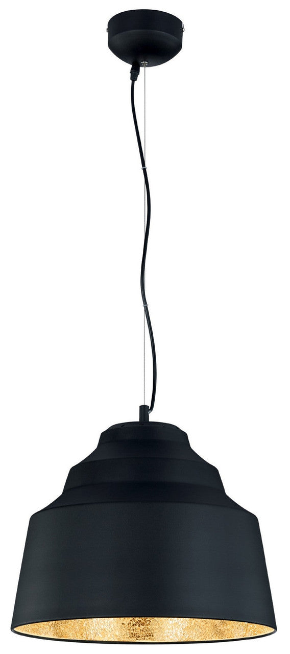 Arnsberg Naples LED Metal Pendant in Black / Gold 376610302