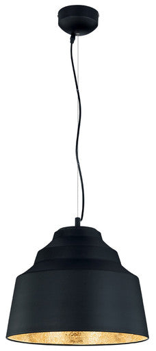 Arnsberg Naples LED Metal Pendant in Black / Gold 376610302