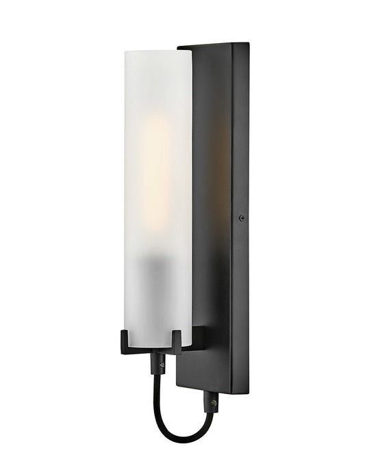 Hinkley Lighting Ryden Medium Single Light Sconce in Black 37850BK-WH