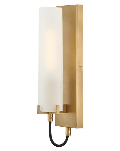 Hinkley Lighting Ryden Medium Single Light Sconce in Heritage Brass 37850HB-WH