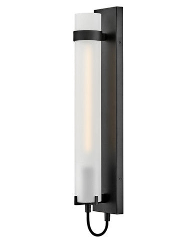 Hinkley Lighting Ryden Large Tall Single Light Sconce in Black 37852BK-WH