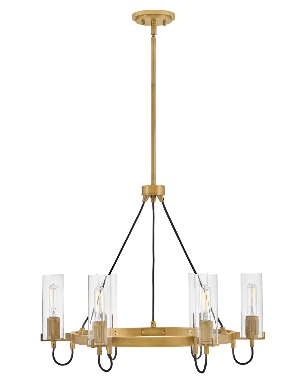 Hinkley Lighting Ryden Medium Chandelier Heritage Brass 37855HB