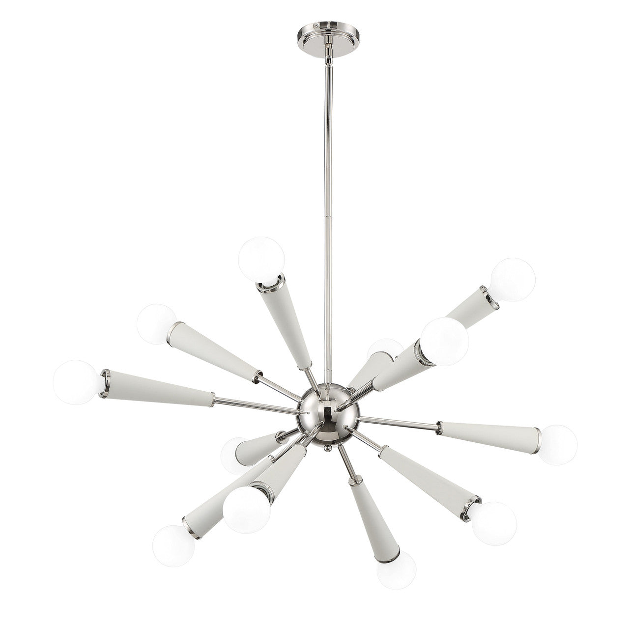 Crystorama Zodiac 12 Light Polished Nickel Chandelier 3812-PN