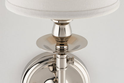 Hudson Valley Lighting Logan Wall Sconce in Polished Nickel 171-PN