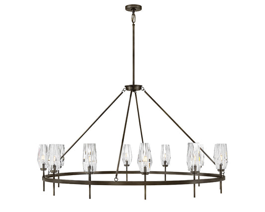 Hinkley Lighting Ana Extra Large Single Tier Chandelier in Black Oxide 38259BX