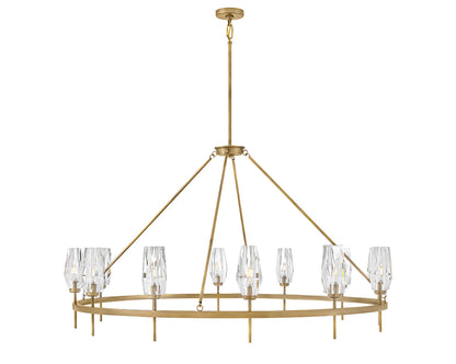 Hinkley Lighting Ana Extra Large Single Tier Chandelier in Heritage Brass 38259HB