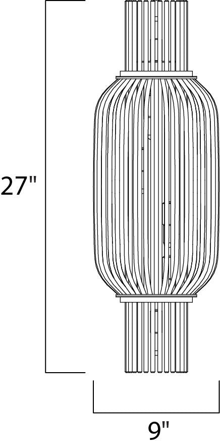 Maxim Aviary LED 5-Light Wall Mount in Anthracite 38382CLAR