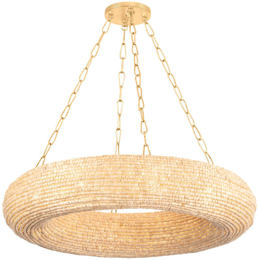 Corbett Lighting LURE Chandelier in Vintage Gold Leaf 384-36-VGL