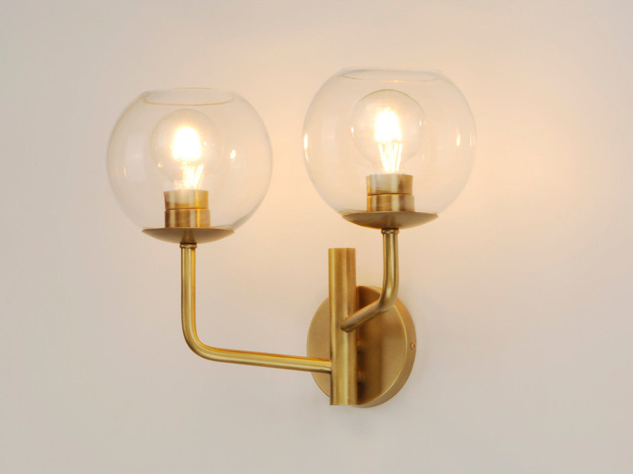 Maxim Branch 2-Light Wall Sconce in Natural Aged Brass 38412CLNAB