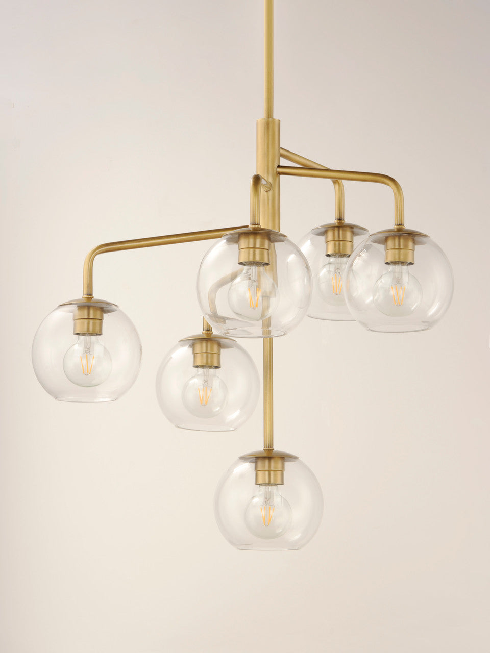 Maxim Branch 6-Light Pendant in Natural Aged Brass 38416CLNAB