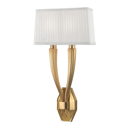 Hudson Valley Lighting Erie Wall Sconce in Aged Brass 3862-AGB