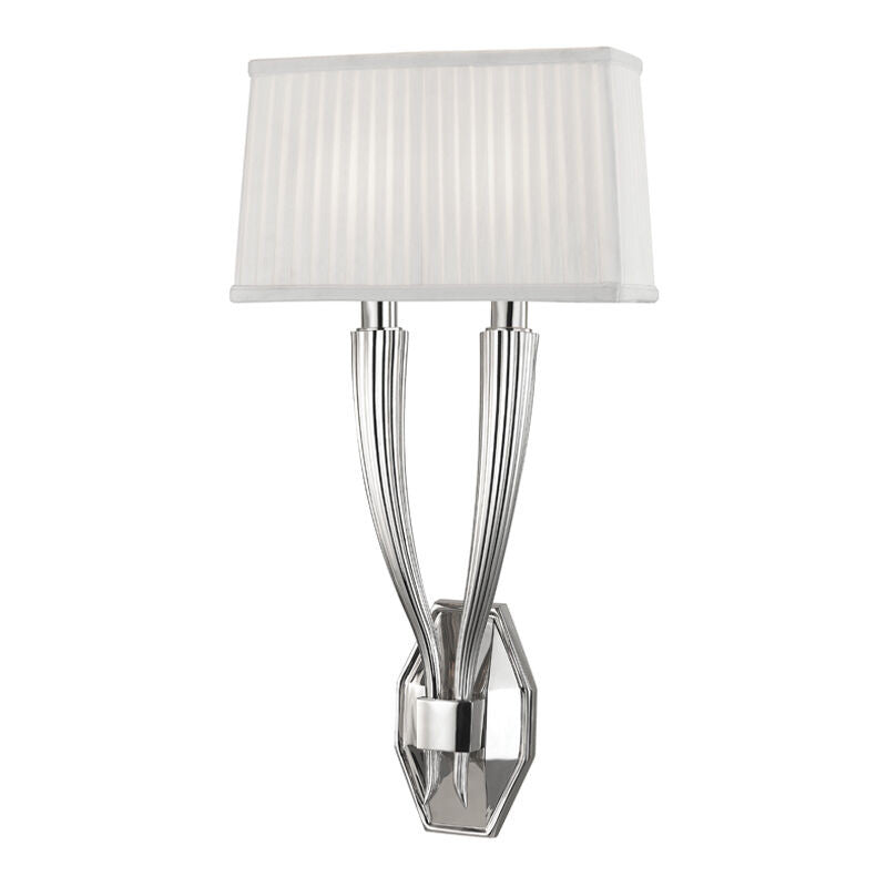 Hudson Valley Lighting Erie Wall Sconce in Polished Nickel 3862-PN