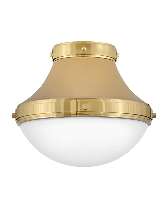 Hinkley Lighting Oliver Small Flush Mount in Bright Brass 39051BBR