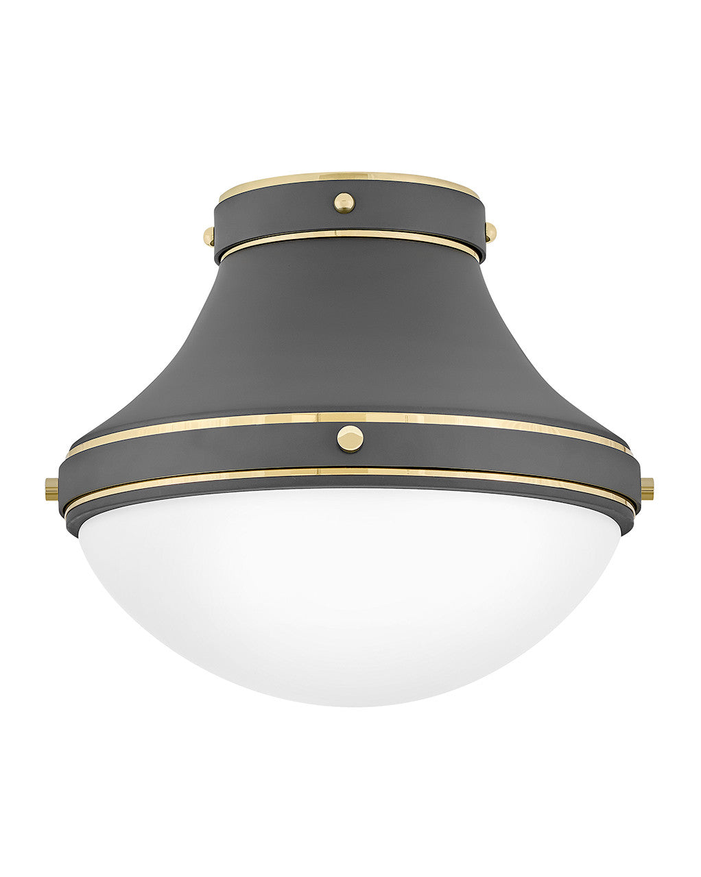 Hinkley Lighting Oliver Small Flush Mount in Dark Matte Grey 39051DMG