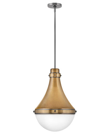 Hinkley Lighting Oliver Medium Pendant Heritage Brass 39054HB